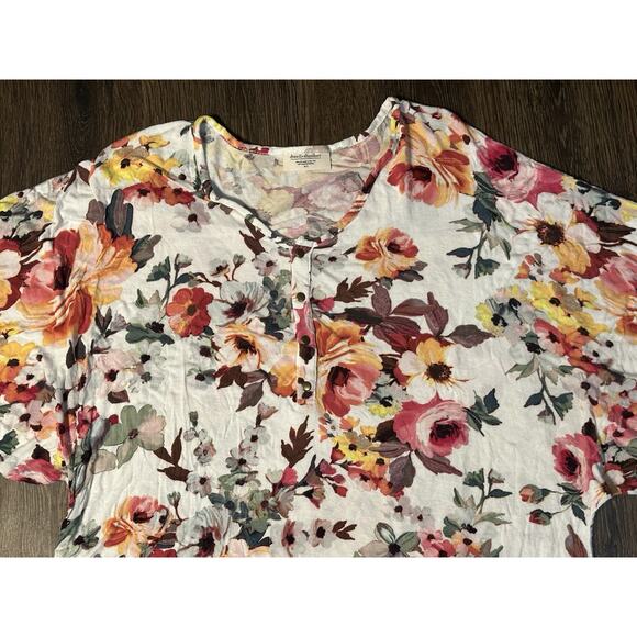 Dwell and Slumber M/L Caftan Sleep Dress Nightgown Soft Floral House Dress - Picture 2 of 7